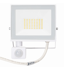 Faro led 30W con sensore bianco 2700 lumen luce naturale 4000K IP65 L142xW172xH52mm Serie 07 sens crepuscolare e movimento