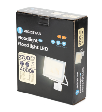 Faro led 30W con sensore bianco 2700 lumen luce naturale 4000K IP65 L142xW172xH52mm Serie 07 sens crepuscolare e movimento