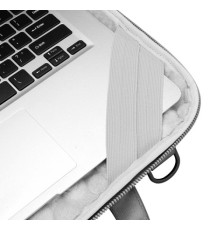 Borsa porta notebook Vacallo 16 - PET - grigio chiaro - SWISS Digital DESIGN