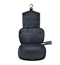 Beauty case appendibile Explora - 52 x 22 cm aperto - tessuto - nero - Lebez