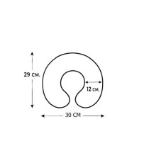 Cuscino da viaggio Explora - 30 x 29 x 12 cm - memory foam - azzurro - Lebez