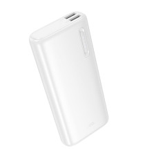 Power bank Hoco J158A bianco 10000mAh 2 porte usb-A - led di avviso livello carica, batteria esterna con ricarica veloce