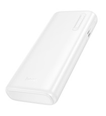 Power bank Hoco J158A bianco 10000mAh 2 porte usb-A - led di avviso livello carica, batteria esterna con ricarica veloce