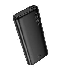 Power bank Hoco J158A nero 10000mAh 2 porte usb-A - led di avviso livello carica, batteria esterna con ricarica veloce