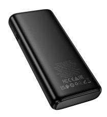 Power bank Hoco J158A nero 10000mAh 2 porte usb-A - led di avviso livello carica, batteria esterna con ricarica veloce