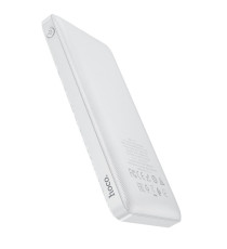 Power bank Hoco J72 2A bianco 10000mAh 2 porte usb-A 1 porta usb-C - led livello carica, batteria esterna con ricarica veloce