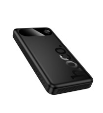 Power bank Hoco J154 QC PD nero 10000mAh 2 porte usb-A 1 porta usb-C - display led, batteria esterna con ricarica veloce
