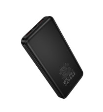 Power bank Hoco J154 QC PD nero 10000mAh 2 porte usb-A 1 porta usb-C - display led, batteria esterna con ricarica veloce