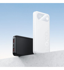 Power bank Hoco J154 QC PD nero 10000mAh 2 porte usb-A 1 porta usb-C - display led, batteria esterna con ricarica veloce