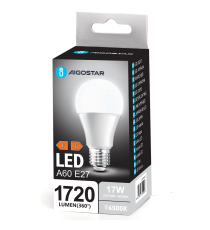 Lampadina led A60 17W attacco E27 1720 lumen 6500K luce fredda D60xH119mm Equivalenza lampada incandescente 111W
