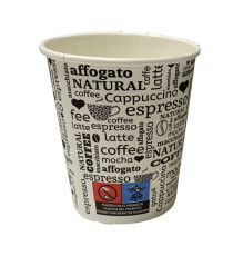 Bicchieri in carta - 240 ml - nero/bianco - Leone - conf. 1000 pezzi