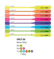 Evidenziatore Tratto Video -  punta a scalpello - tratto 1,00 - 5,00 mm - colori assortiti - Tratto - boccia 168 pezzi