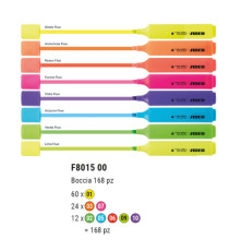 Evidenziatore Tratto Video -  punta a scalpello - tratto 1,00 - 5,00 mm - colori assortiti - Tratto - boccia 168 pezzi