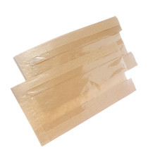 Sacchetto per alimenti - con finestra - 15 x 32 cm - carta kraft - avana - Viva - conf. 1000 pz