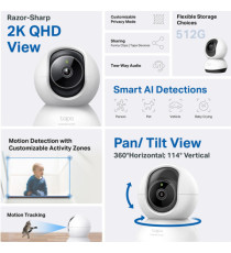 Telecamera Tapo TC72 - Wi-Fi 2K - uso in interno - Tp-Link