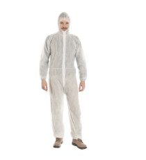 Tuta monouso Coverall 40 - taglia XXL - PLP - bianco - Worker