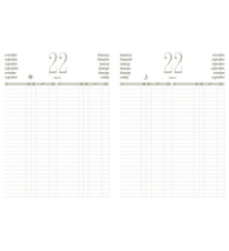 Libro prenotazioni ristorante 2027 - con copertina similpelle imbottita - 21 x 30 cm - blu