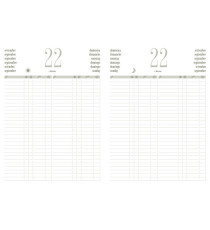 Libro prenotazioni ristorante 2027 - con copertina similpelle imbottita - 21 x 30 cm - blu