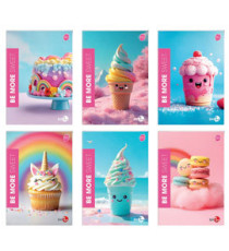 Maxiquaderno Be More Sweet - A4 - 5mm c/margine - alta fogliazione - 48+2 fogli - 100 gr - BM