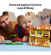 Lego Bluey - Casa della Famiglia di Bluey - Lego 11203 Stanze, Giardino, 4 Minifigure 382pz Anni 4+