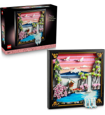 Lego Art - Paesaggio giapponese con ciliegi fioriti - Lego 31218 Cornice con Monte Fuji, Sakura e Cascata 1892pz Anni 18+