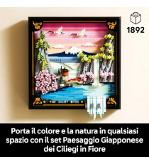 Lego Art - Paesaggio giapponese con ciliegi fioriti - Lego 31218 Cornice con Monte Fuji, Sakura e Cascata 1892pz Anni 18+