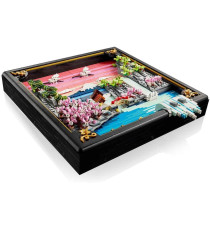 Lego Art - Paesaggio giapponese con ciliegi fioriti - Lego 31218 Cornice con Monte Fuji, Sakura e Cascata 1892pz Anni 18+