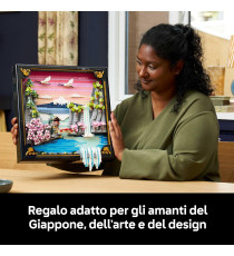Lego Art - Paesaggio giapponese con ciliegi fioriti - Lego 31218 Cornice con Monte Fuji, Sakura e Cascata 1892pz Anni 18+