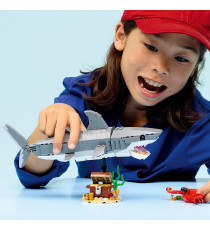 Lego Creator 3in1 - Squalo con scrigno del tesoro - Lego 31381 costruisci uno squalo o rana pescatrice o manta 379pz Anni 8+