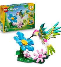 Lego Creator 3in1 - Animali selvatici: colibrì variopinto - Lego 31384 costruisci un colibrì o farfalla o pesce 312pz Anni 8+