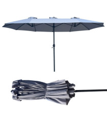 Ombrellone trio ovale - 2,7 x 4,5 m - antracite  - Garden Friend