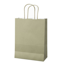 Shopper Twisted - maniglie cordino - 26 x 11 x 35 cm - carta kraft - salvia - Mainetti Bags - conf. 25 pezzi