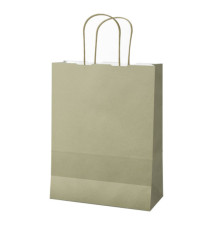 Shopper Twisted - maniglie cordino - 26 x 11 x 35 cm - carta kraft - salvia - Mainetti Bags - conf. 25 pezzi