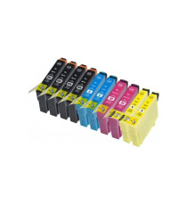 Pack 10 cartucce T604XL BK-C-M-Y alta qualità compatibili C13T10H94010 per Epson XP 2200,3200,4200,WF 2910,2930,2950 T604XL