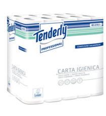 Carta igienica salvaspazio Tenderly - 160 strappi - diametro 9,9 cm - 9,3 cm x 20 mt - Tenderly Professional - pacco 30