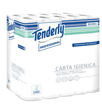 Carta igienica salvaspazio Tenderly - 160 strappi - diametro 9,9 cm - 9,3 cm x 20 mt - Tenderly Professional - pacco 30