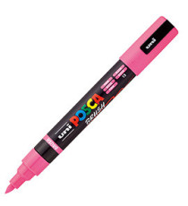 Marcatore a base d'acqua Uni Posca PC5MBR - punta brush 1.0 - 4.0mm - rosa - Uni Mitsubishi