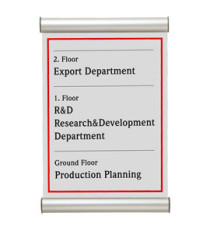 Porta targa appendibile Wall Sign - A6 - 15 x 10,5 cm - Tecnostyl