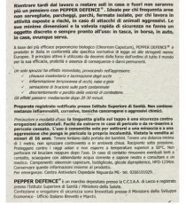 Spray al peperoncino Pepper Defence 16ml autodifesa,antiaggressione sicuro e pronto all’uso,protezione personale immediata