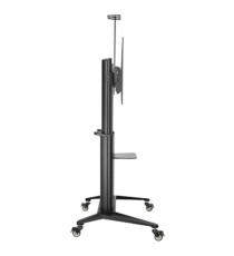 Dacomex - Carrello nero su ruote - Altezza regolabile - 75-105 - VESA 1000x600 - Max 140 kg