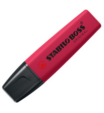 Evidenziatore Stabilo Boss Original - punta a scalpello - tratto 2 - 5 mm - rosso rosso - Stabilo - expo 15 pezzi