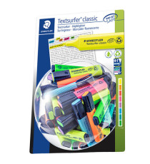 Evidenziatore Textsurfer® Classic - punta a scalpello - tratto 1,0-5,0mm - colori assortiti - Staedtler - expo 100 pezz