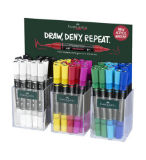 Marcatore acrilico Multimark - colori assortiti - Faber-Castell - expo da 54 pezzi