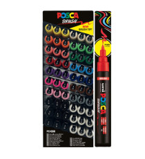 Marcatore Posca Brush - punta pennello - colori assortiti - Arda - expo 60 pezzi