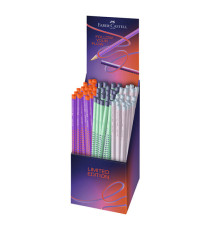 Matite grafite Grip Follow Your Flow - B - fusto colori assortiti - Faber-Castell - expo da 72 pezzi