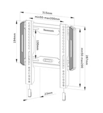 Neomounts - Staffa a parete fissa - Ultraslim - 32-50 - VESA 200x200 - Max 40kg