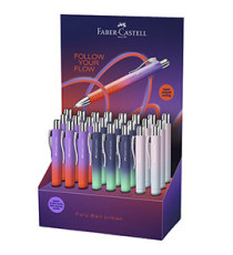 Penne a sfera Poly Ball Flow - XB - fusto colori assortiti - Faber-Castell - expo da 24 pezzi