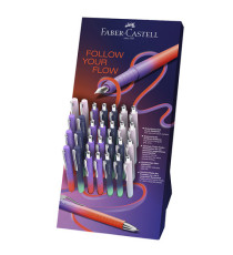 Poly Ball + Poly Pen Flow - fusto colori assortiti - Faber-Castell - expo da 28 pezzi