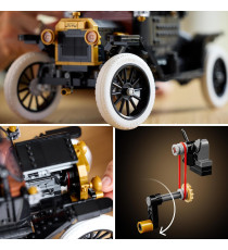 Lego Icons - Ford Model T - Lego 11376 Modello di Auto Retrò Ruote Alte e Parabrezza Apribile 1060pz Anni 18+