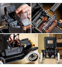 Lego Icons - Ford Model T - Lego 11376 Modello di Auto Retrò Ruote Alte e Parabrezza Apribile 1060pz Anni 18+